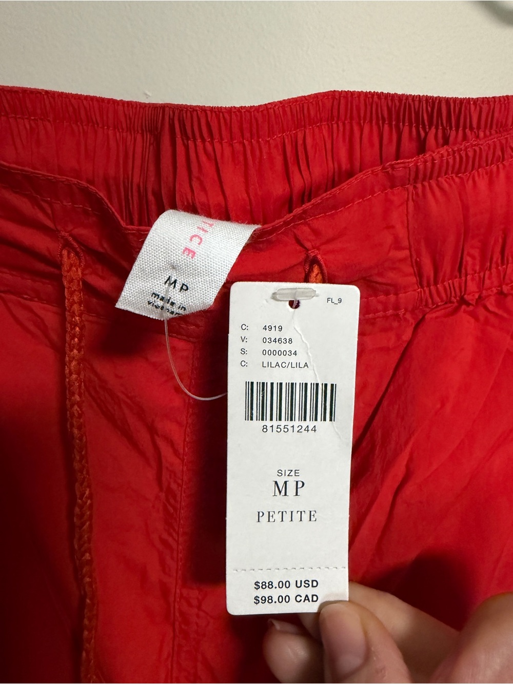 Daily Practice x Anthropologie Base Jump Parachute Pants - Red - NWT - Picture 4 of 5